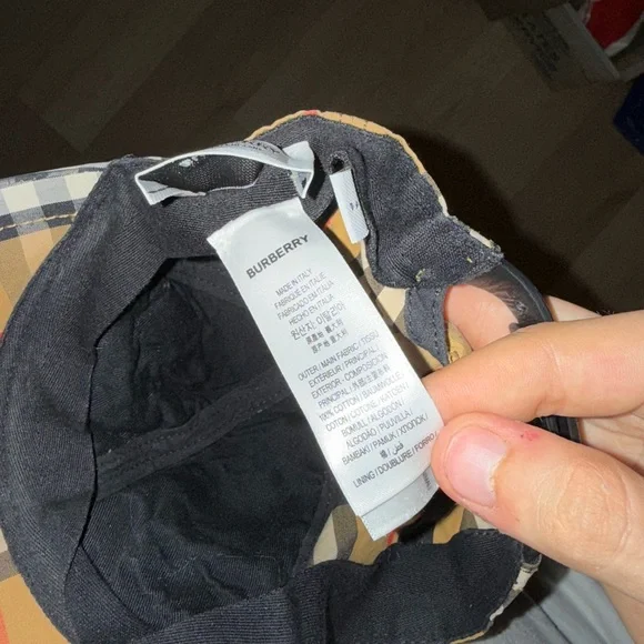 Burberry Nova Check Print Beige Snap Back Hat